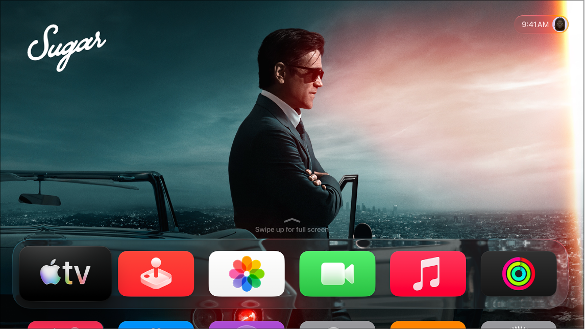 The Apple TV Home Screen.
