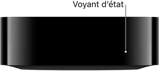 Apple TV 4K avec le voyant d’état affiché