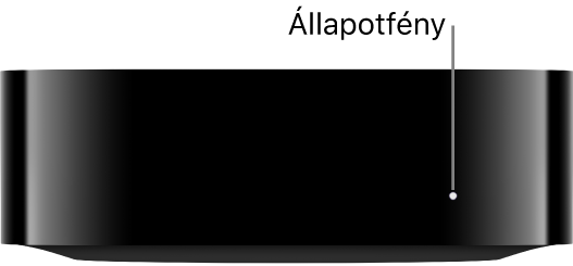 Az Apple TV 4K az állapotjelző fénnyel