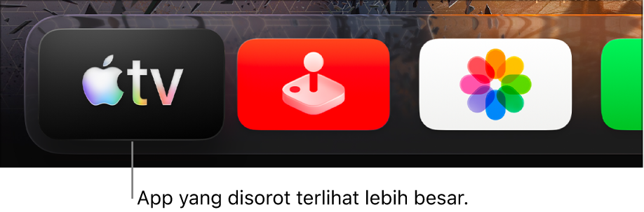 App yang disorot di Layar Utama
