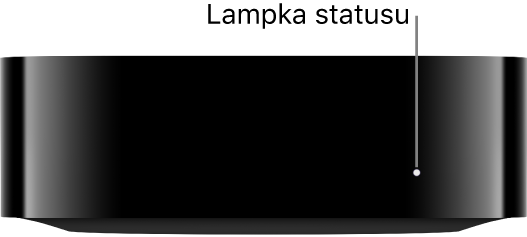 Apple TV 4K z widocznym wskaźnikiem stanu