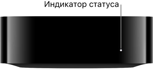 Apple TV 4K, на котором показан индикатор статуса