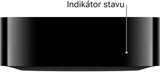 Apple TV 4K s kontrolkou stavu