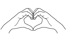 兩手比出愛心手勢