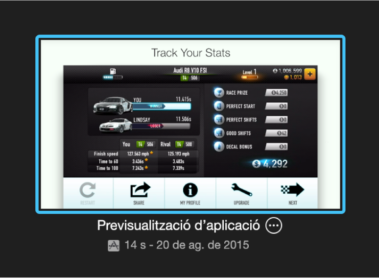 Projecte de previsualització d’app a la vista de projectes