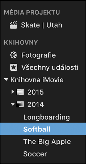 Seznam Knihovny s událostmi seskupenými po letech