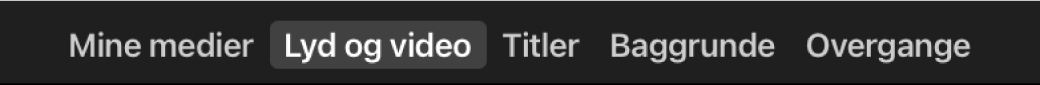Lyd og video valgt over browser