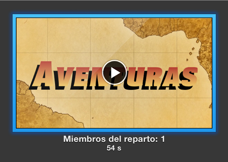 Previsualización del tráiler con el botón Reproducir activo