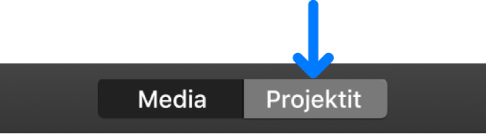 Työkalupalkin Projektit-painike