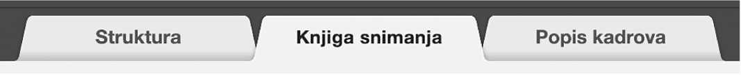 Kartica najave Knjiga snimanja