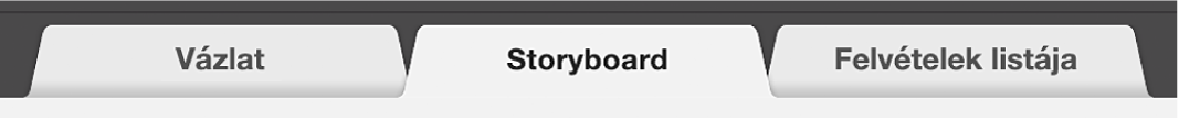 Előzetes Storyboard füle