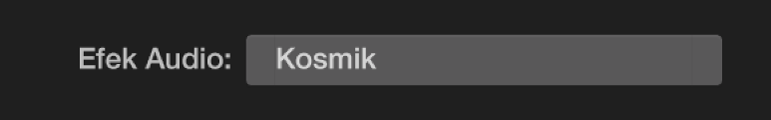 Menu pop-up Efek Audio