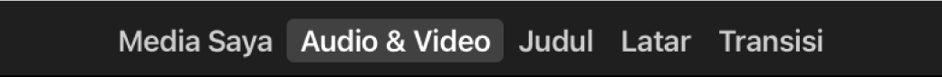 Audio & Video yang dipilih di atas browser