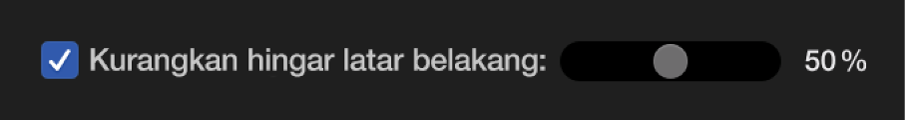 Kotak semak “Kurangkan hingar latar belakang” dipilih