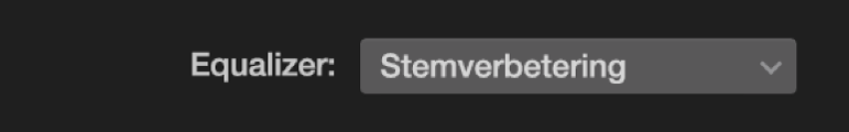 Venstermenu 'Equalizer'