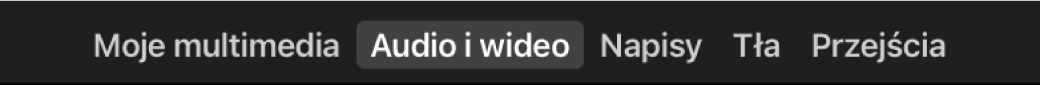 Audio i wideo zaznaczone nad przeglądarką