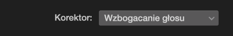 Menu podręczne Korektor