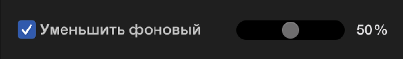 Установленный флажок «Уменьшить фоновый шум»