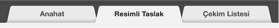 Fragman Resimli Taslak sekmesi