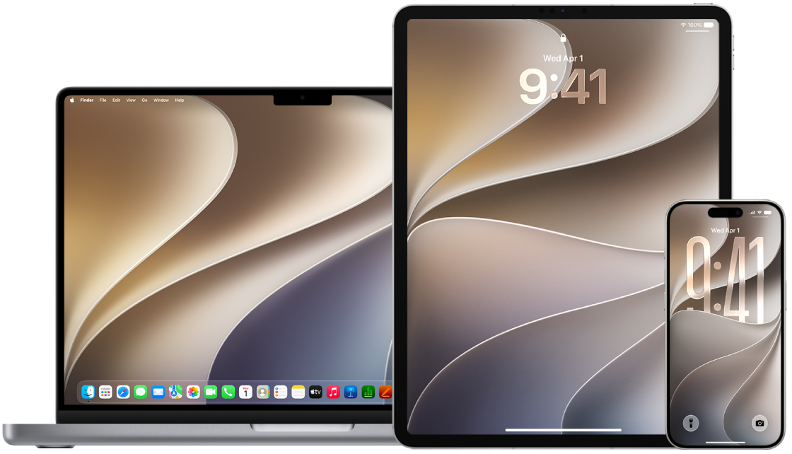 A MacBook Pro, iPad, and iPhone