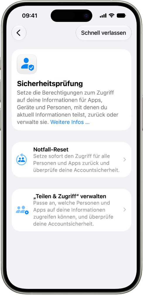 Ein iPhone mit dem Bildschirm „Sicherheitsprüfung“