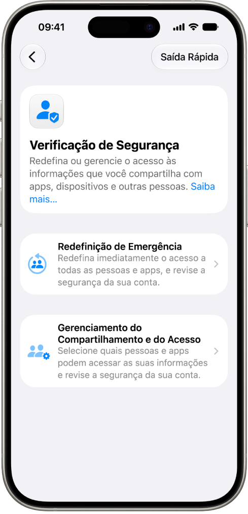 iPhone mostrando a tela de Verificação de Segurança.