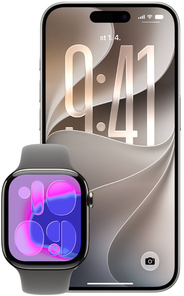 Apple Watch a iPhone.