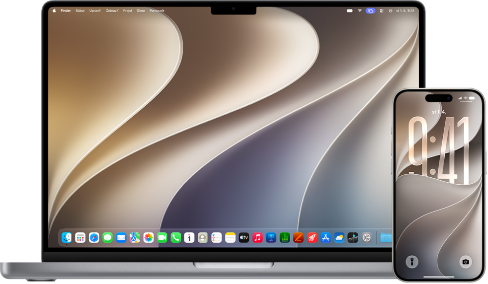 MacBook a iPhone.
