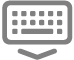 die Taste „Tastatur ausblenden“