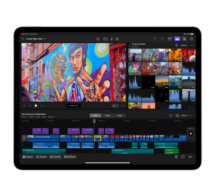 The Final Cut Pro for iPad app.