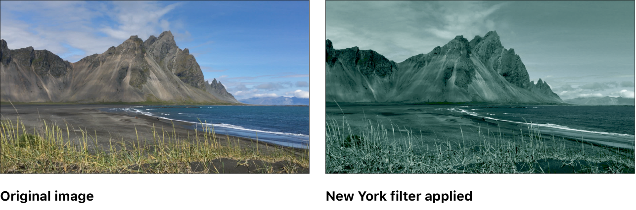 Lienzo donde se muestra el efecto del filtro “Nueva York”