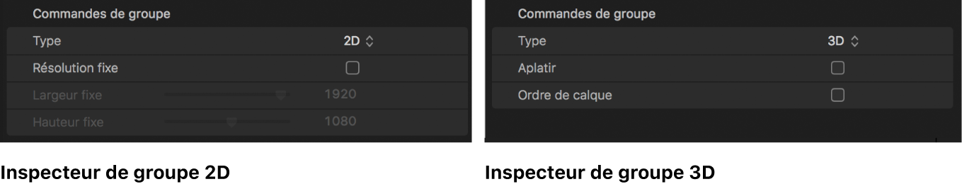 Comparaison d’un inspecteur de groupe 2D et d’un inspecteur de groupe 3D
