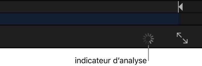 Indicateur d’analyse dans la barre d’outils du canevas