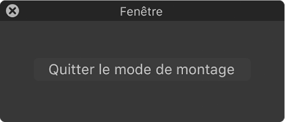 Fenêtre « Quitter le mode de modification de l’habillage »