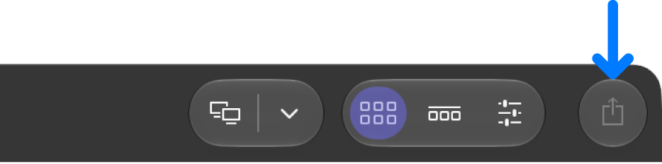 The Share button in the toolbar
