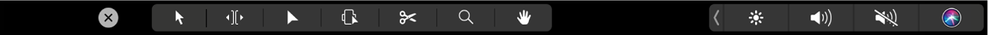 Touch Bar affichant les outils d’édition dans la timeline