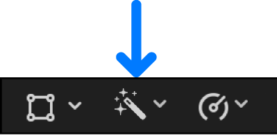 O menu pop‑up Aprimoramentos abaixo do visualizador