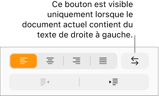 Bouton Direction du texte dans la barre latérale Format.