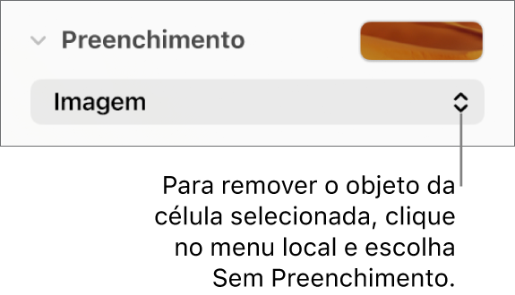 Controle para remover um objeto da célula selecionada.