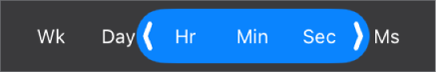 Duration range selector.