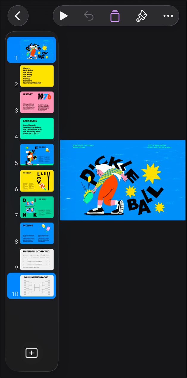Slide view.
