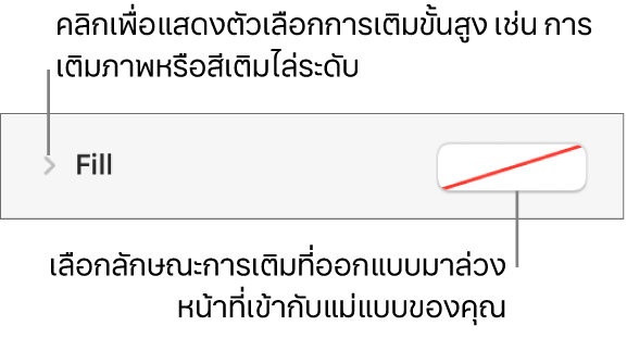 ตัวควบคุมสำหรับการเลือกสีเติม