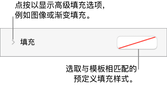 用于选取填充颜色的控制。