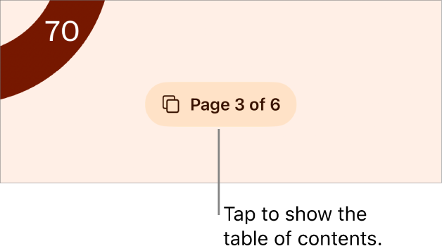 An open document with the page count “3 of 3” at the bottom center of the screen.