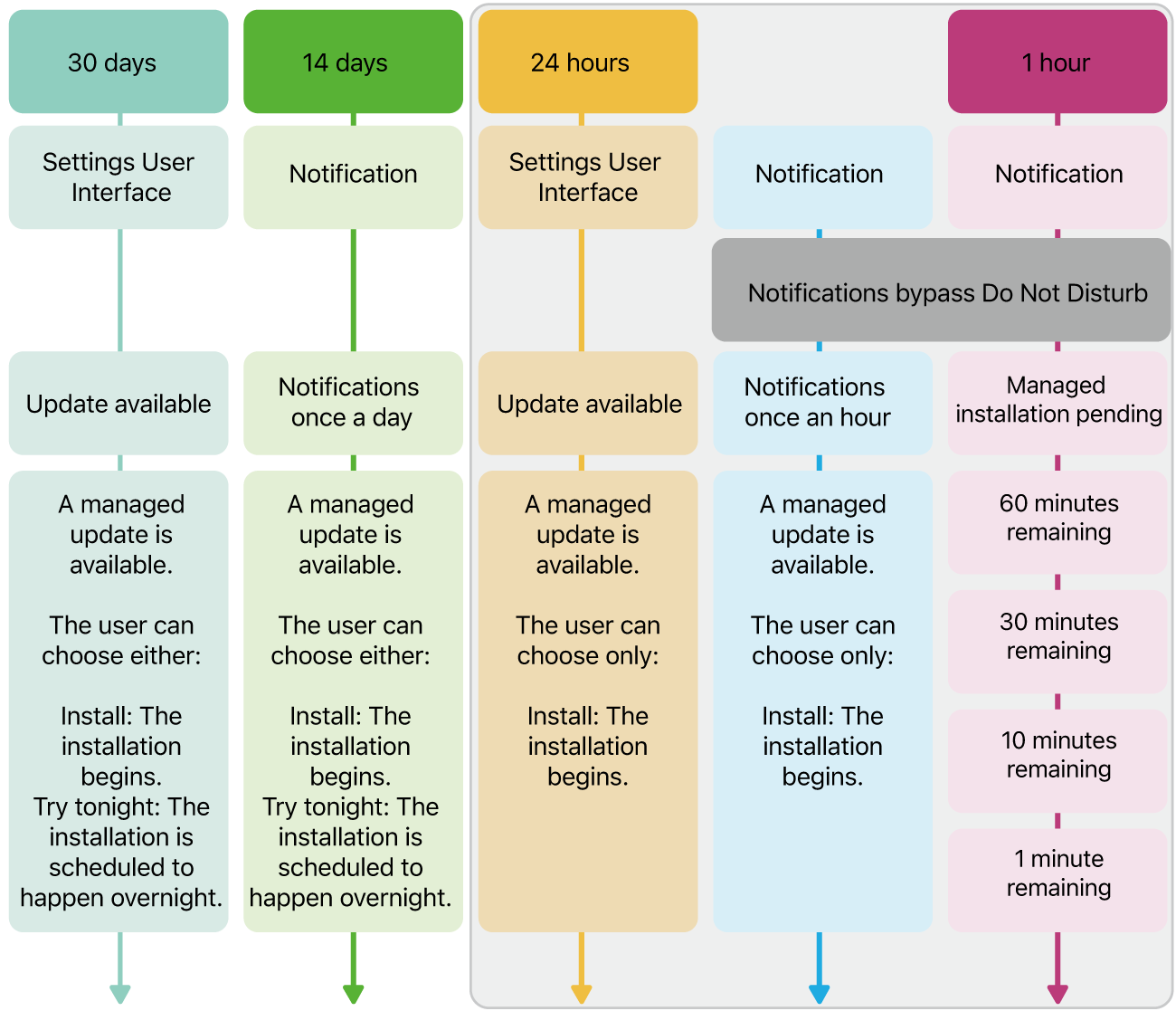 Software update availability information.