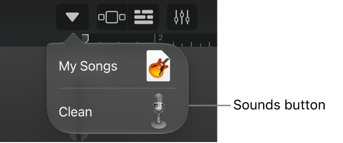 Studio View Sounds button