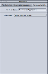 Figure. Job action form for opening an output media file with a specific application.