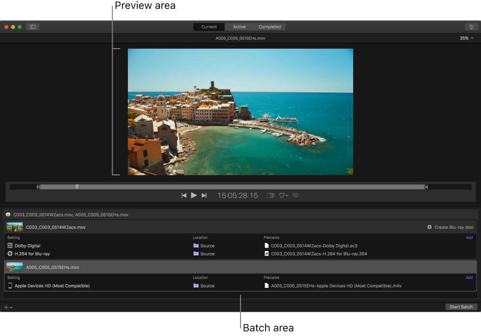 Compressor window in default layout