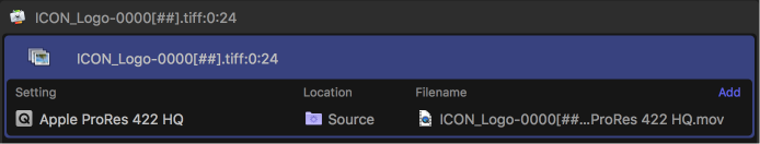 Image sequence job in batch area