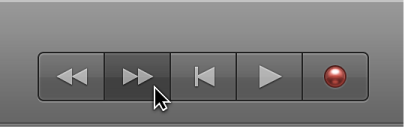 Figure. Transport buttons with Forward button selected.